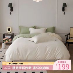 AIDLI 真5折！100支纯棉贡缎长绒棉双拼全棉四件套 200*230cm