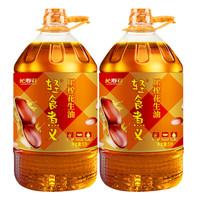 长寿花 压榨一级花生油 物理压榨食用油 5L*2桶