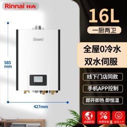 林内 RUS-R16E86FBF 三管零冷水双水伺服燃气热水器