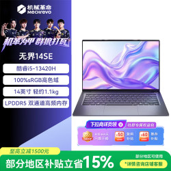 机械革命 无界14SE 14英寸笔记本电脑 i5-13420H/12G/500GB  灰色