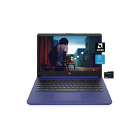惠普 14 Laptop 触摸屏笔记本电脑 14英寸4+64G Win10系统2021年新款 蓝色