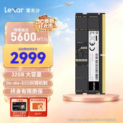 雷克沙 DDR5 5600 32GB 笔记本内存条 普条单条 5600MHz 笔记本普条
