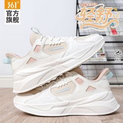 361° 女鞋运动鞋2026春季新款厚底增高休闲鞋轻便透气甜妹清新跑鞋