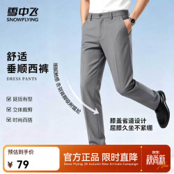 雪中飞 2026秋季新款直筒休闲西裤 浅灰色|8139 XL /170/80A