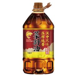 鲤鱼牌压榨纯香非转基因物理压榨菜籽油5L 大桶炒菜