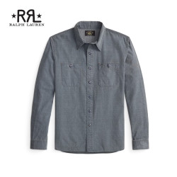RRL 男装 26年秋季格纹印花梭织棉质工作衬衫RL96183 400-多色 L