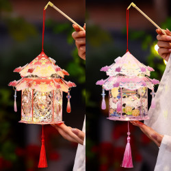 中秋古风发光宫灯DIY