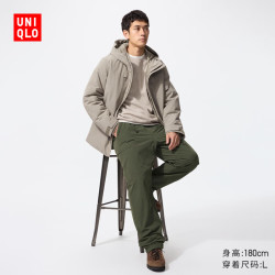 优衣库 保暖休闲长裤/常规款男装女装/休闲裤裤子479375 57 深橄榄色 3XL /185/112C