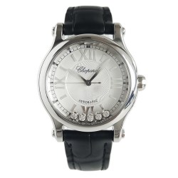 萧邦 中古98新Chopard萧邦快乐钻系列女表白盘镶钻瑞士手表女