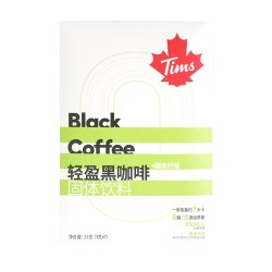 天好咖啡 Tims轻盈黑咖啡固体饮料速溶0添加蔗糖0脂便携