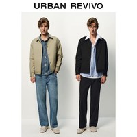 URBAN REVIVO UMB160001 简约休闲纽扣夹克 卡其 S
