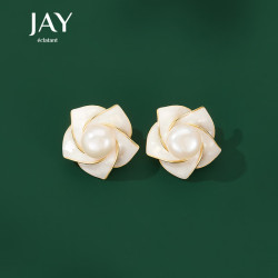 JAY 花朵耳钉 女士轻奢款设计耳环