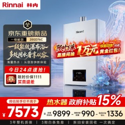 林内 20升燃气热水器水伺服恒温热水器燃气上门安装20GD76C  （JSLQ36-GD76C）