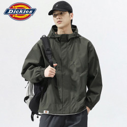 Dickies 外套男士连帽冲锋夹克工装风宽松防风户外休闲秋冬季上衣服