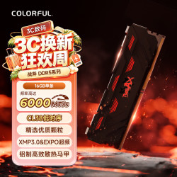 七彩虹 战斧系列 DDR5 6000MHz 台式机内存 马甲条 16GB