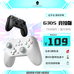 雷神 G30S竞技版 2.4G无线有线蓝牙游戏手柄 类XBOX扳机振动TMR摇杆原神黑神话怪猎荒野双影奇境 本白灰 G30S竞技版 本白灰