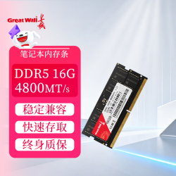 长城 16GB DDR5 4800MT/s频率 一体机笔记本电脑内存条 4800MHz 16GB 1条