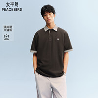 太平鸟 男装滑板小狗联名polo衫 咖啡豆棕 第一批 XL