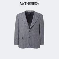 BRUNELLO CUCINELLI 男士 千鸟格羊绒西装式外套 P01208897 蓝色 XS