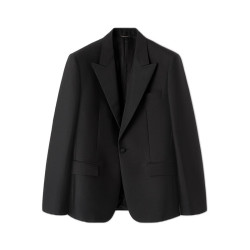 Loro Piana LP男装西装羊毛混纺单排扣V领休闲长袖西服套装2026新款 黑色 (8000) 46