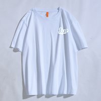 DAFTPUNK 美式240g重磅短袖t恤男女夏季纯棉复古厚实打底衫纯色二本针半袖