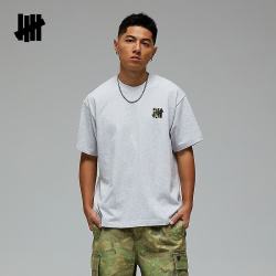 UNDEFEATED 五条杠官方夏季男士T恤复古潮流经典ICON纯棉短袖 灰色 L