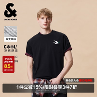 杰克琼斯 杰克·琼斯（JACK&JONES）26年男装T恤新款舒适潮流熊猫印花凉感直筒休闲短袖T恤