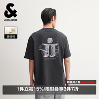 杰克琼斯 杰克·琼斯（JACK&JONES）26年新款夏季短袖T恤男士重磅纯棉潮流休闲宽松大印花t恤男装