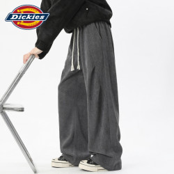 Dickies 美式复古休闲裤男士2026秋季新款宽松垂感百搭时尚运动长裤子男装 灰色