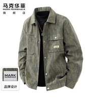 马克华菲 男士夹克春秋季商务休闲工装外套男款百搭潮流上衣服男装
