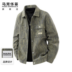 马克华菲 男士夹克春秋季商务休闲工装外套男款百搭潮流上衣服男装