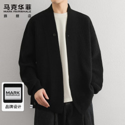 马克华菲 毛衣男款秋冬款美式开衫针织衫男士潮牌老钱风轻奢外套男装上衣服