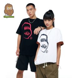 醒狮 Fingercroxx 情侣款猿人重磅短袖T恤