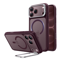 亿色 iPhone18Pro手机壳 磁吸支架 酒红色
