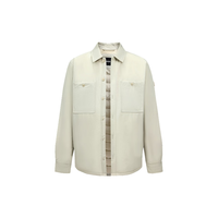 BOSS 鹅绒填充 衬衫式工装轻薄羽绒服 米色 2XL