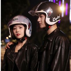 REGY 3C认证摩托车头盔四季通用男女半盔保暖冬季电瓶车安全帽防雾高配