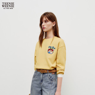 TEENIE WEENIE 小熊刺绣圆领卫衣 黄色 L
