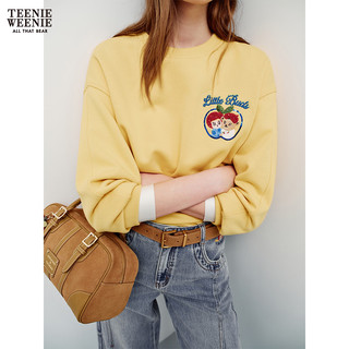 TEENIE WEENIE 小熊刺绣圆领卫衣 黄色 L