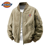 Dickies 美式高端潮流痞帅休闲夹克春秋新款男装宽松开衫长袖工装上衣外套 卡其色 XL