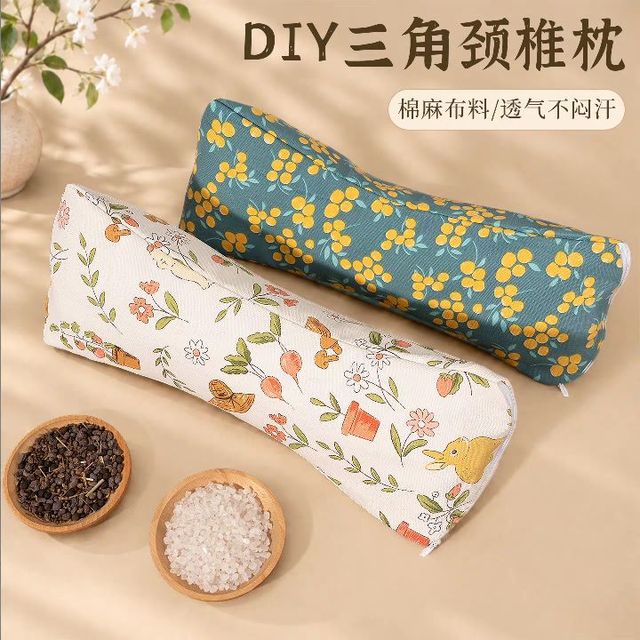 重阳节DIY手工活动艾草枕头材料包荞麦圆柱枕护颈椎手作公司社区