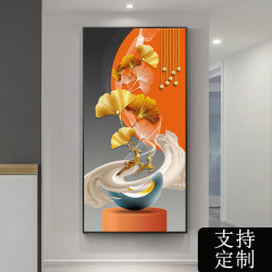 玄关装饰画自粘高档轻奢走廊客厅壁纸墙画贴画现代简约墙壁纸墙贴
