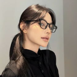 复古黑框方形素颜神器小框平光眼镜女款潮日系超轻配近视眼镜架