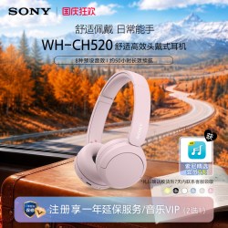 索尼 WH-CH520 耳罩式头戴式动圈蓝牙耳机 黑色