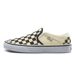 VANS 线上专售Asher黑白棋盘格舒适一脚蹬男鞋板鞋