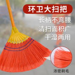 喜润家 庭院硬毛扫把环卫扫把学校工厂马路地面扫水单个普通笤帚户外扫帚