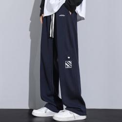 d&x 春秋季潮牌男式休闲裤青少年校园百搭运动舒适宽松垂感直筒裤