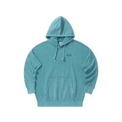Champion 水洗纯色草写刺绣LOGO圆领套头卫衣