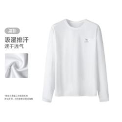 骆驼 运动长袖t恤男秋季薄款t恤羽毛球服训练健身t恤男