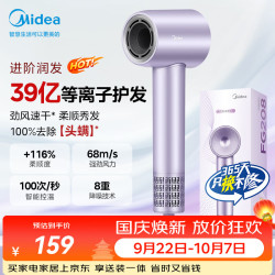 美的 FG208 高速负离子护发 星光紫 电吹风