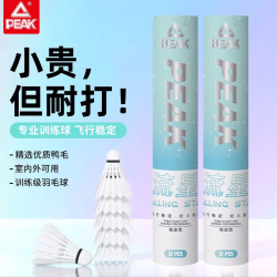 匹克 流星羽毛球室内外比赛专用训练6只装防风室内外飞行稳定耐打